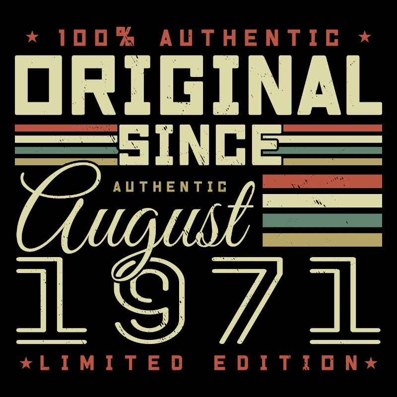 August 1971 Retro August 1971 August 1971 Anniversary