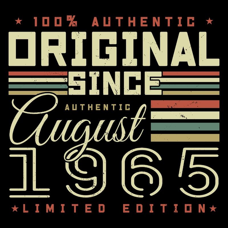 August 1965 Retro August 1965 August 1965 Anniversary