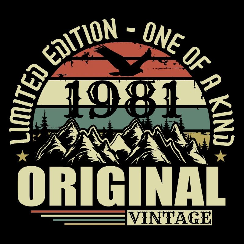 Original 1981 Vintage Retro Vintage 1981 Born