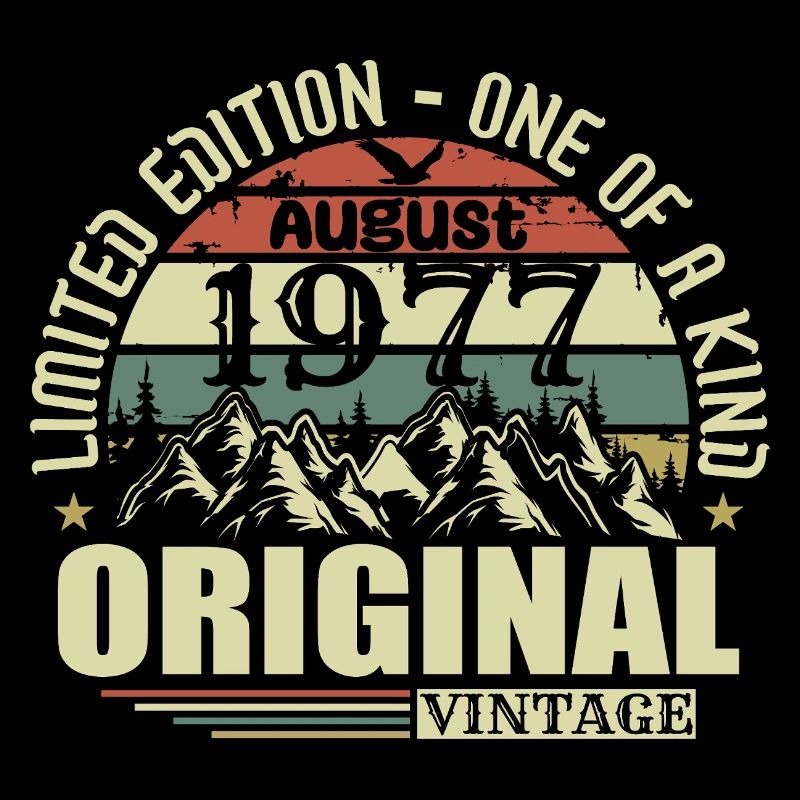 August 1977 Birthday August 1977 Vintage August