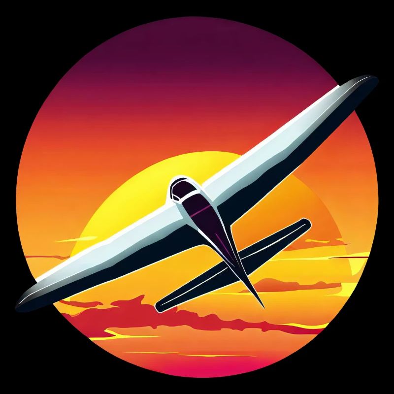 Glider in the sunset