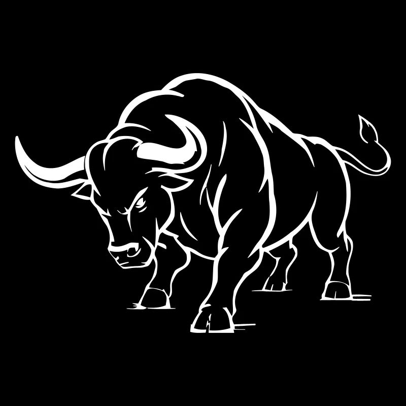 Rasender Stier Silhouette