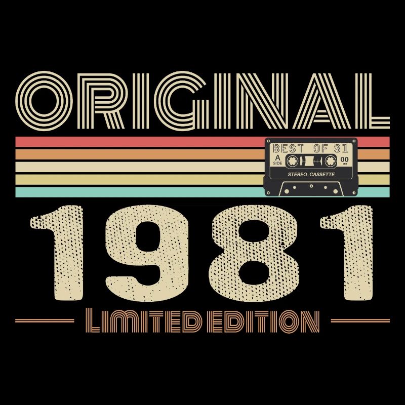 Original 1981 Vintage 1981 Anniversaire Rétro 1981