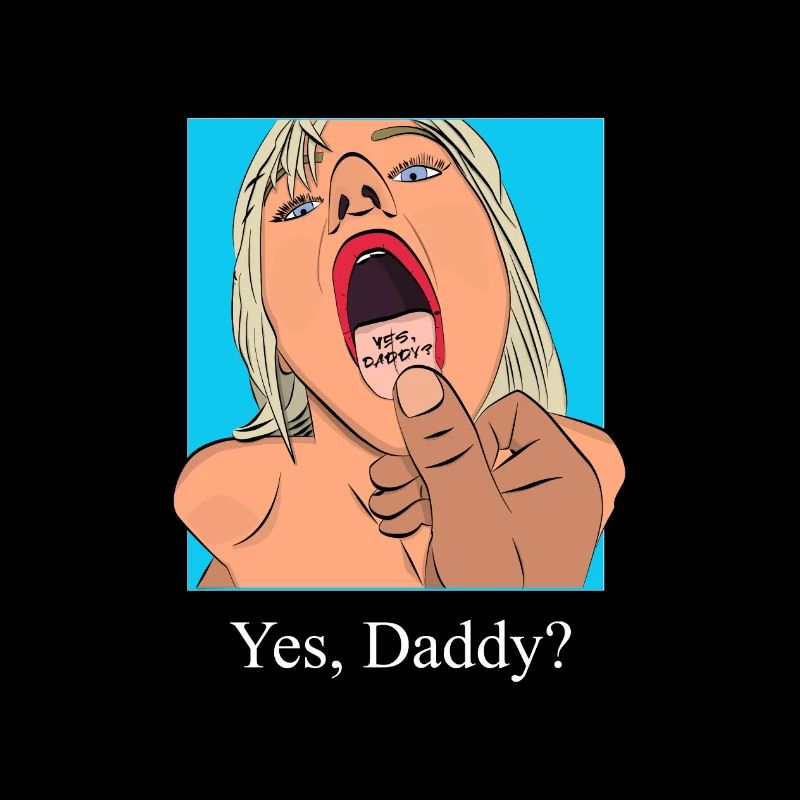 Yes Daddy Girl curvy Comic Pinup drawing