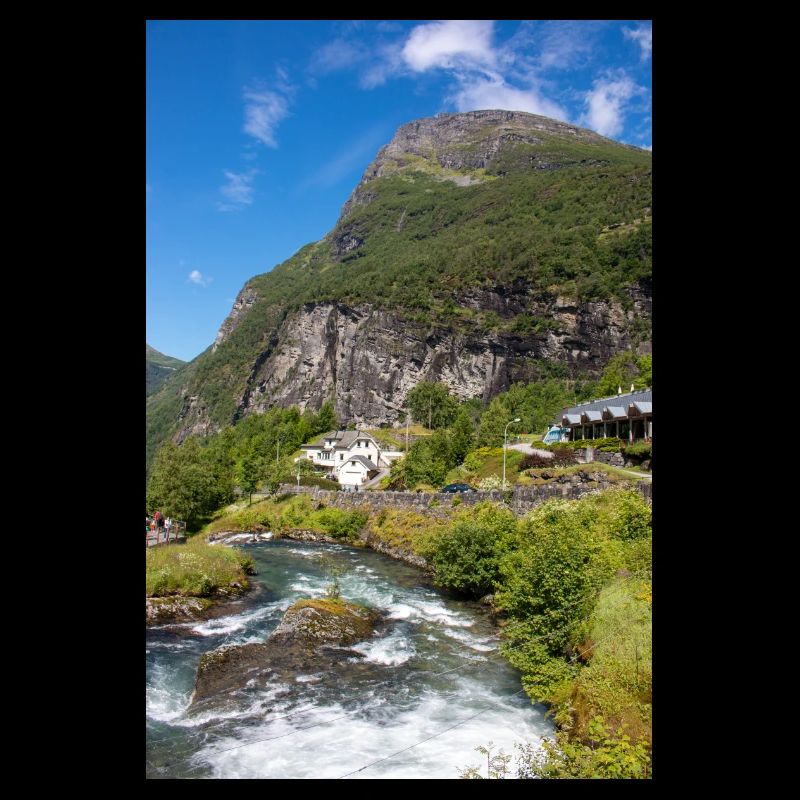 Geiranger panorama view from Storseterfossen