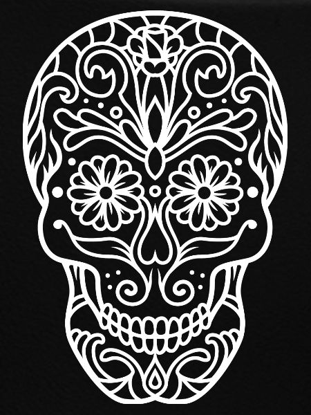 Schädel in Mandala-Optik.