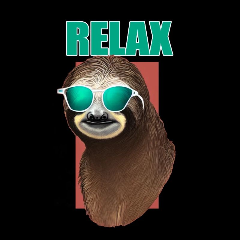 Cool Comic Portrait Sloth sunglasses relax