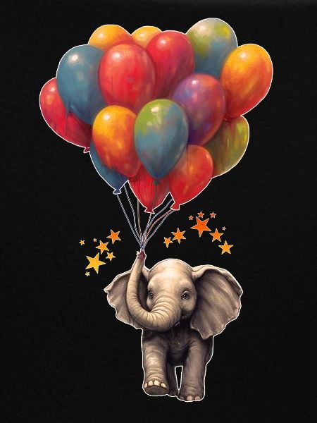 Elefant mit Luftballons