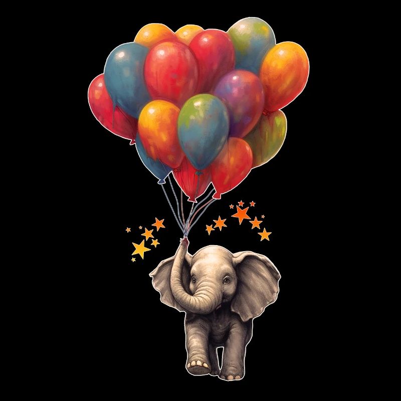 Elefant mit Luftballons