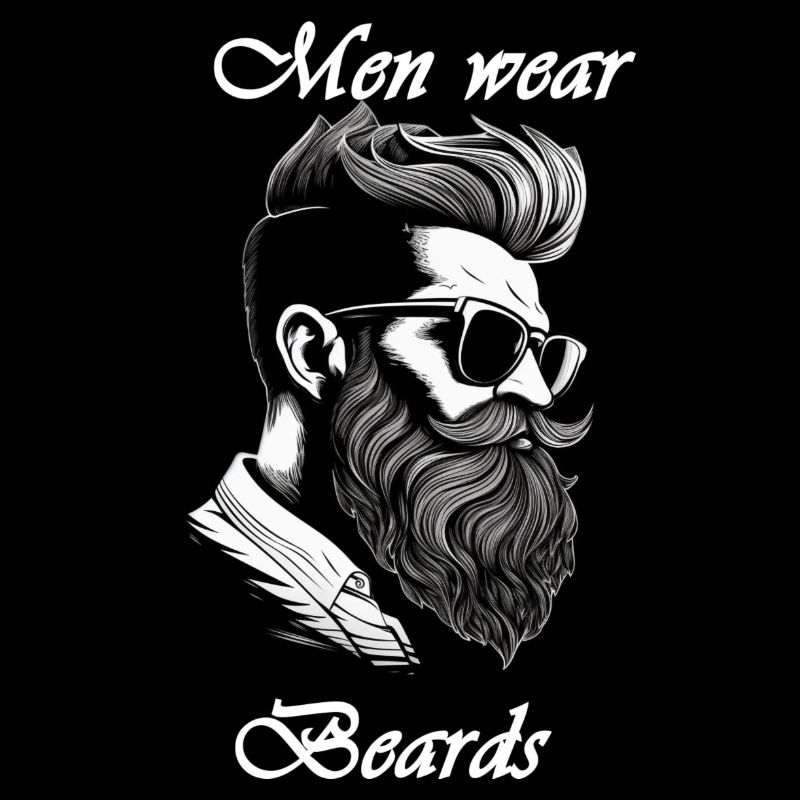 Men wear beards weiß