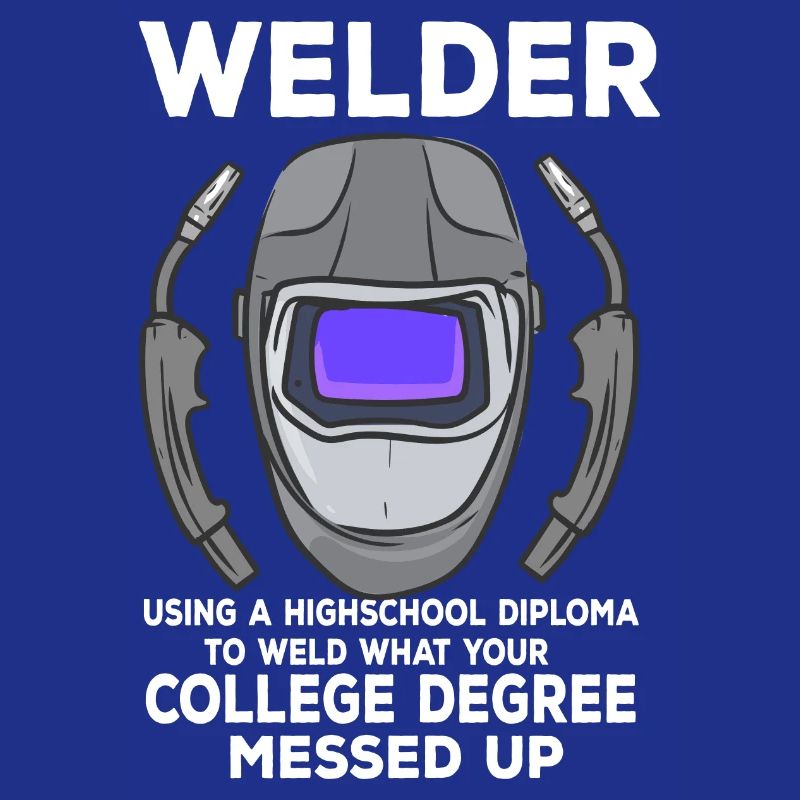Welder Using A Diploma