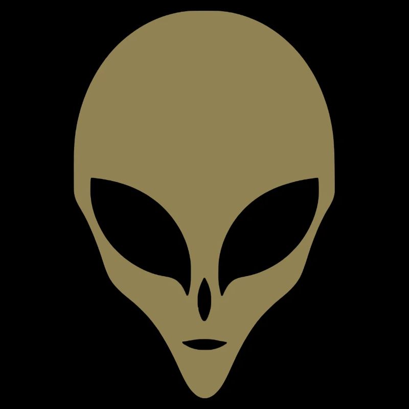 Alien Silhouette Head Face
