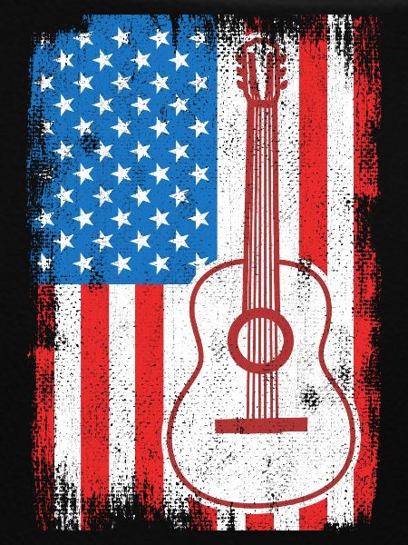 U.S. Flag Guitarist