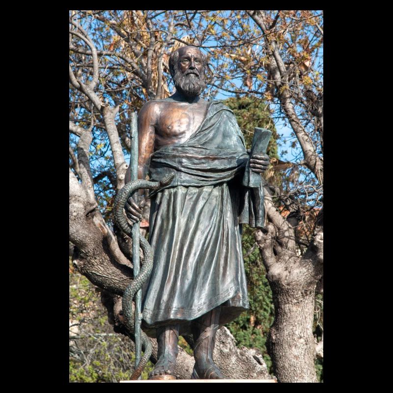 Statue d’Hippocrate, ville de Kos, île de Kos Sud