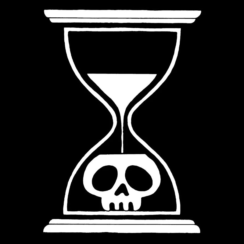 White Hourglass Skull