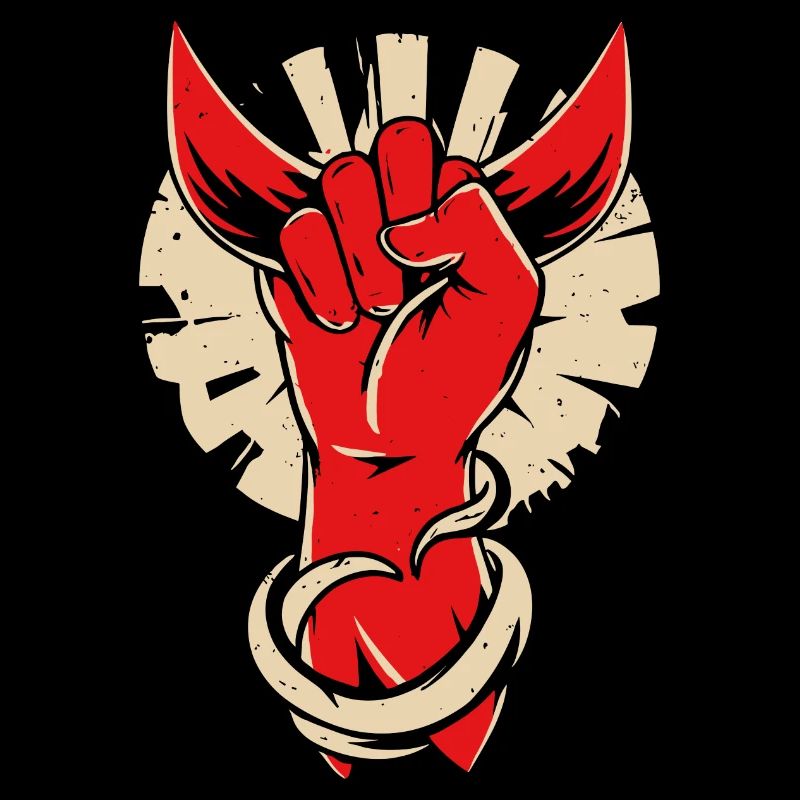 Devil horns hand