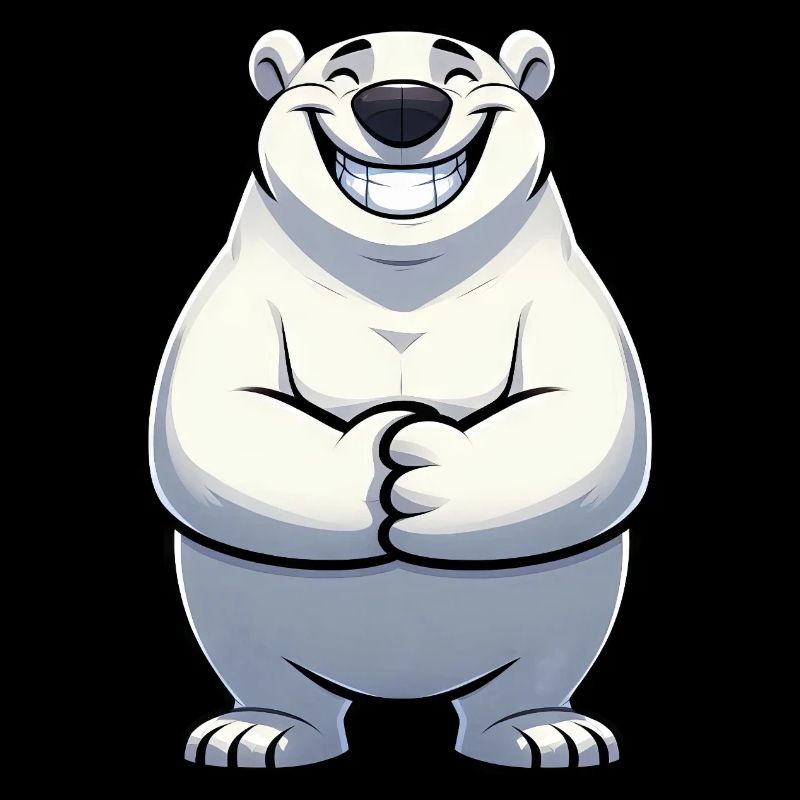 Satisfied Polar Bear Comic North Pole Pride Cool