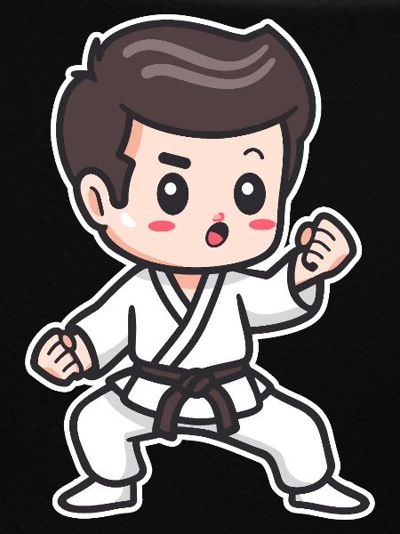 Karate Boy Drawing