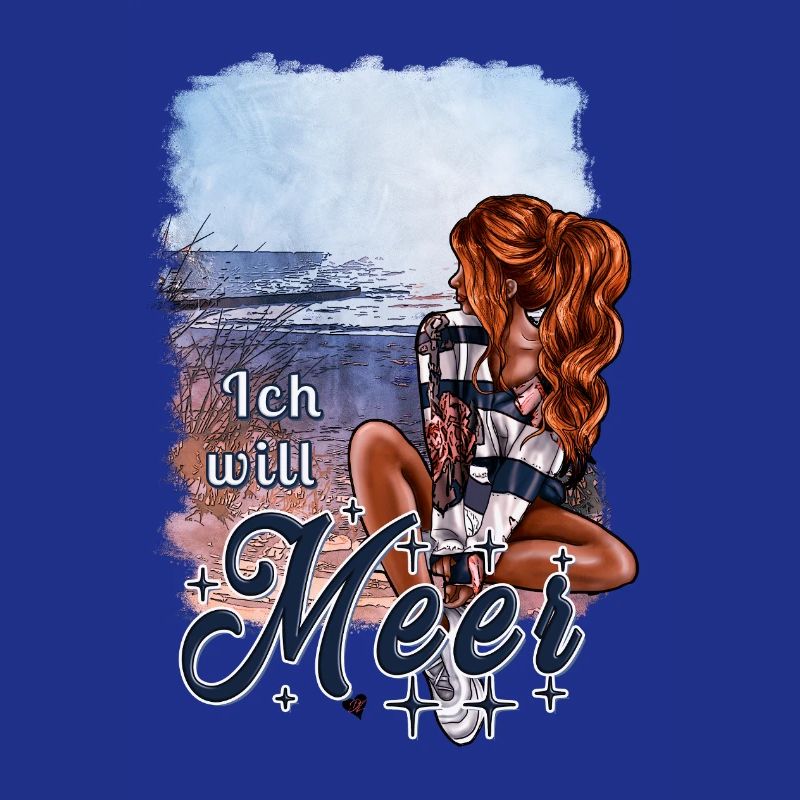 Ich will Meer – maritimes Mädchen Design