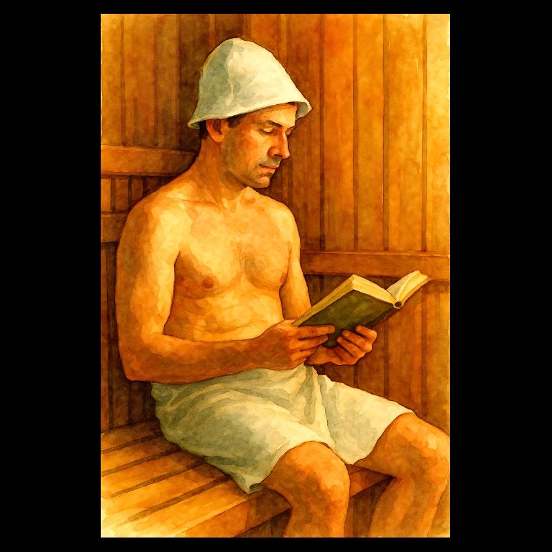 Lecture dans le sauna