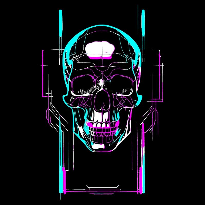 Futuristischer Totenkopf