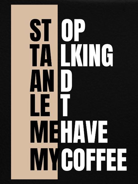 Stop talking – need coffee first