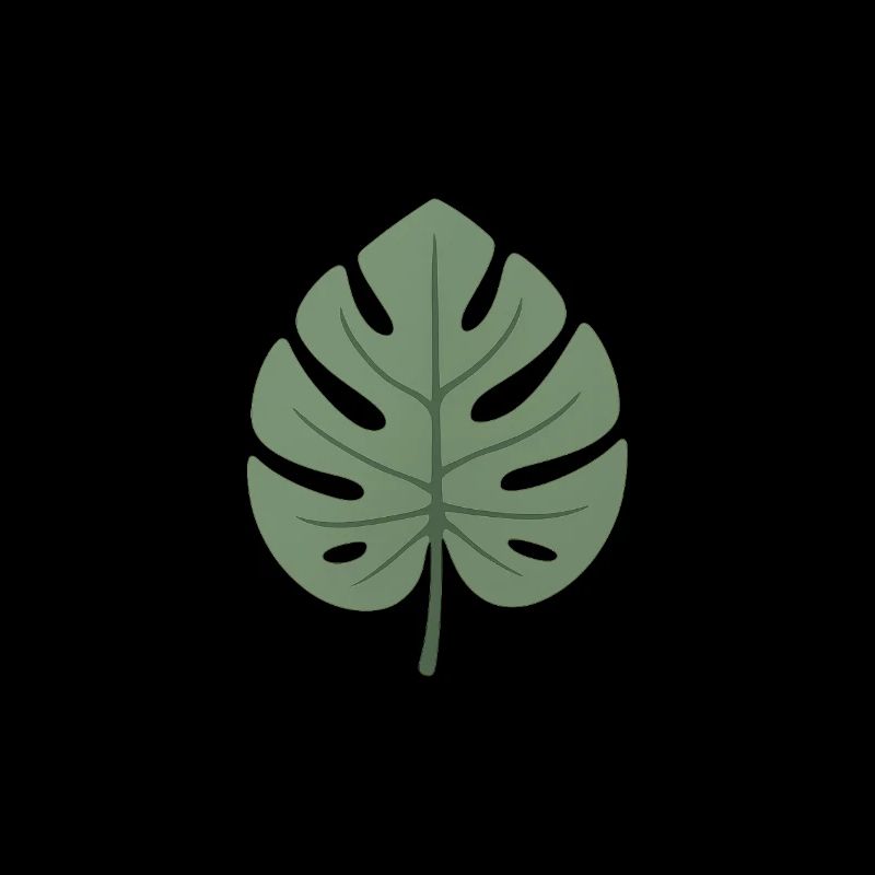 Minimal monstera leaf