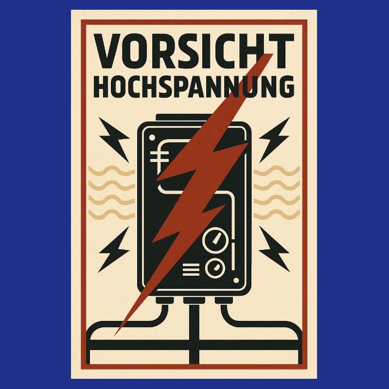 Caution High Voltage Current Warning Sign