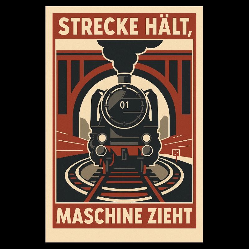 La voie ferrée retient les tractions de la machine
