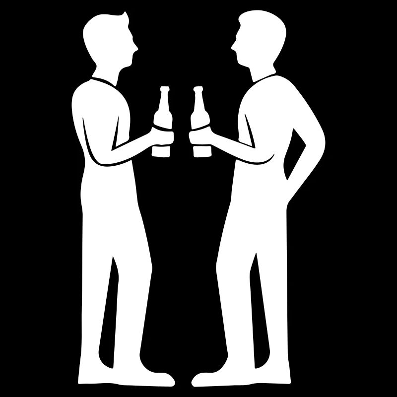 Drinking Beer Silhouette
