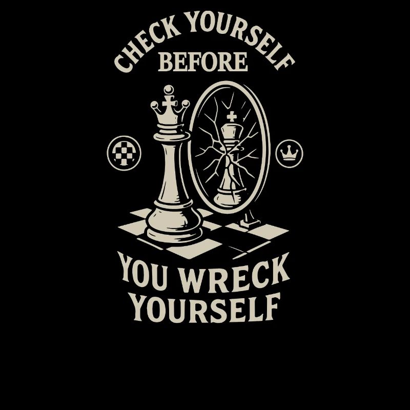 Chess Player Check Yourself Funny Saying