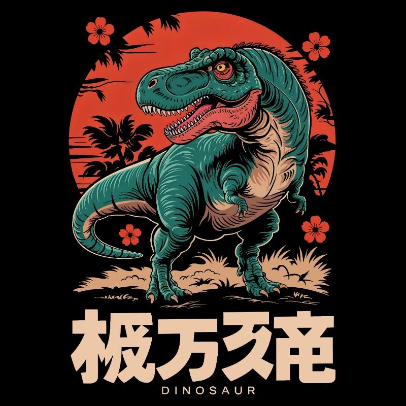 Retro Japanischer Dinosaurier