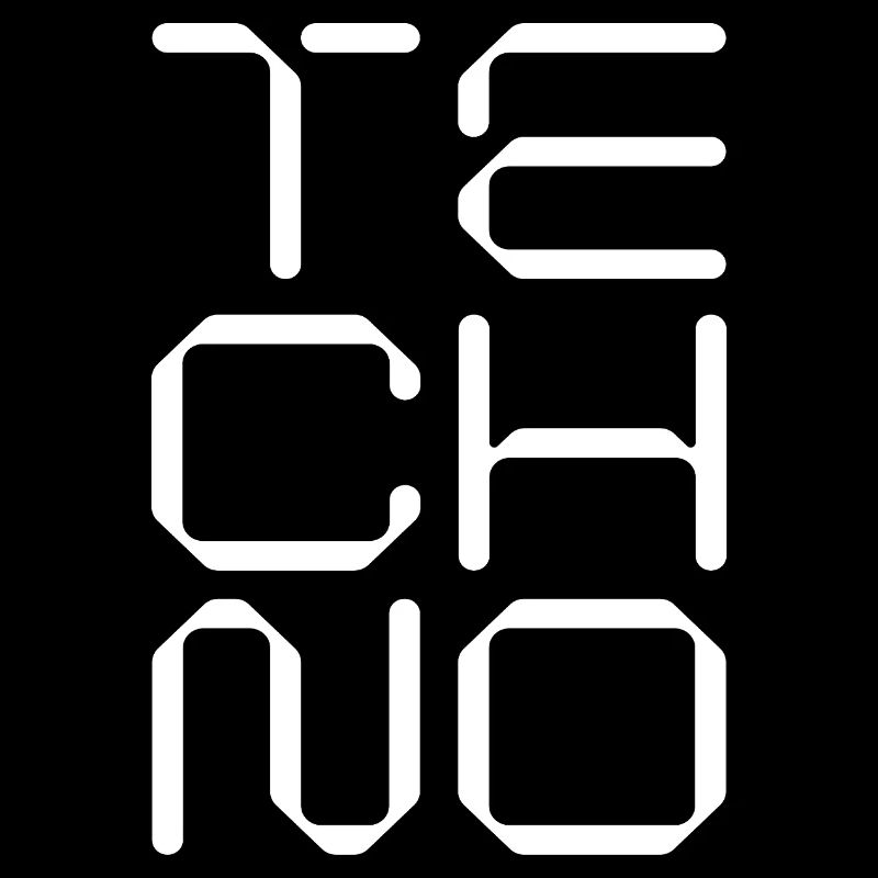 techno music geometric logo