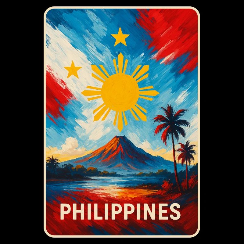Philippinen Flaggen Design