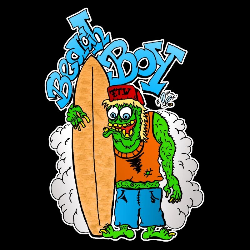 Beach Boy Surfer Monster