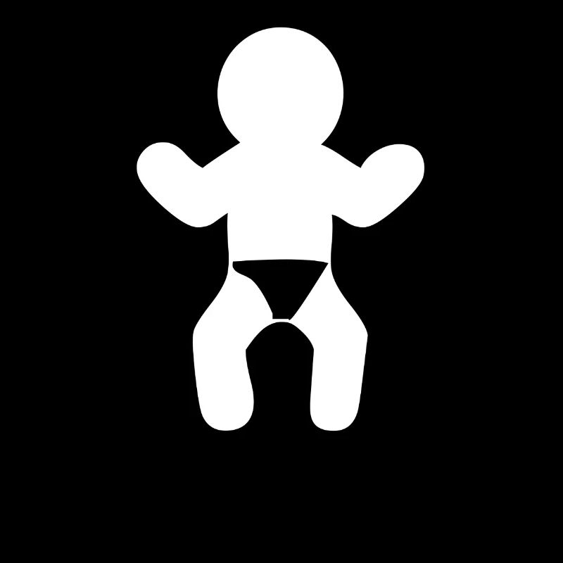 Silhouette de bébé en couche