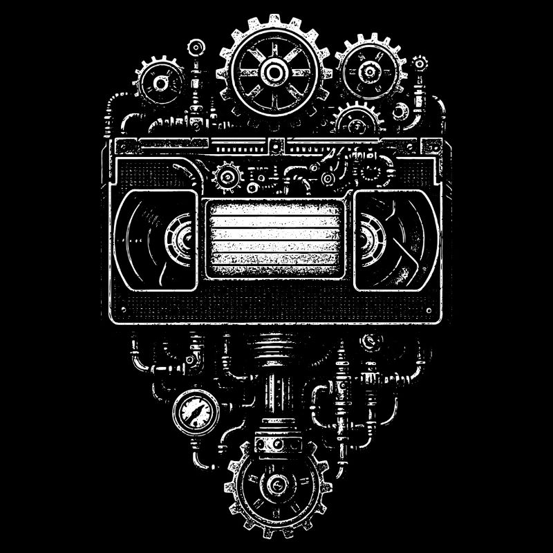 Steampunk Heart Cassette Gearprint