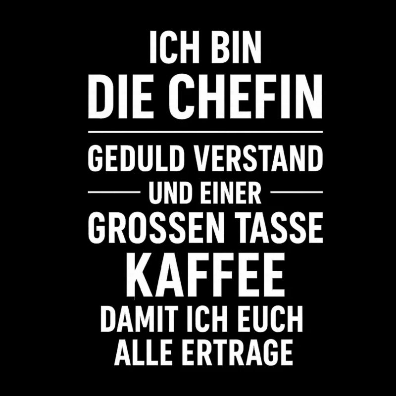 Ich bin die Chefin Kaffeespruch