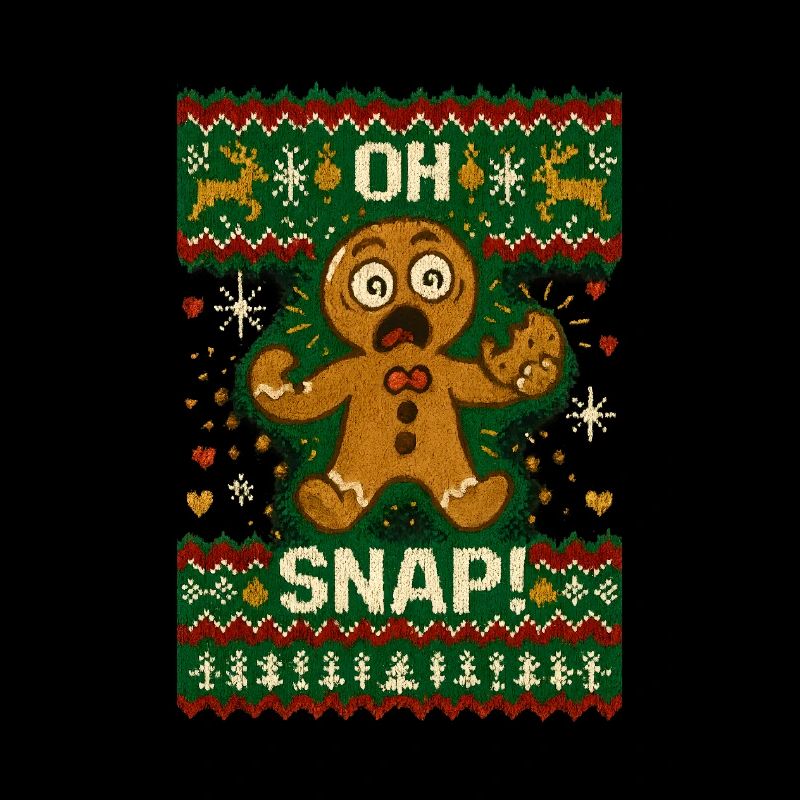 Oh Snap Gingerbread Man Ugly Christmas