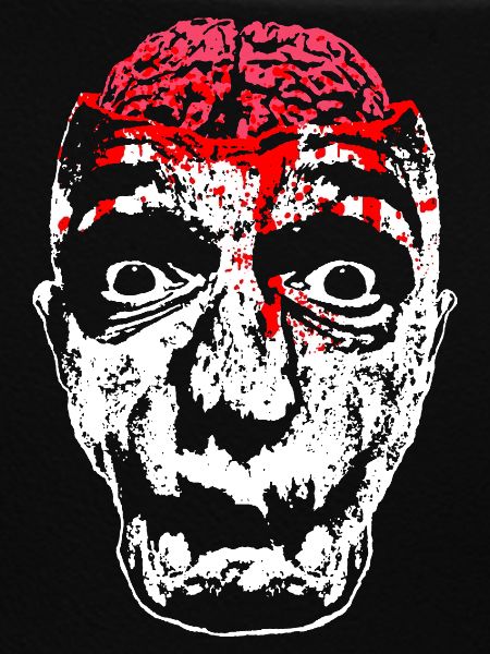 Blutiges Zombie-Gesicht