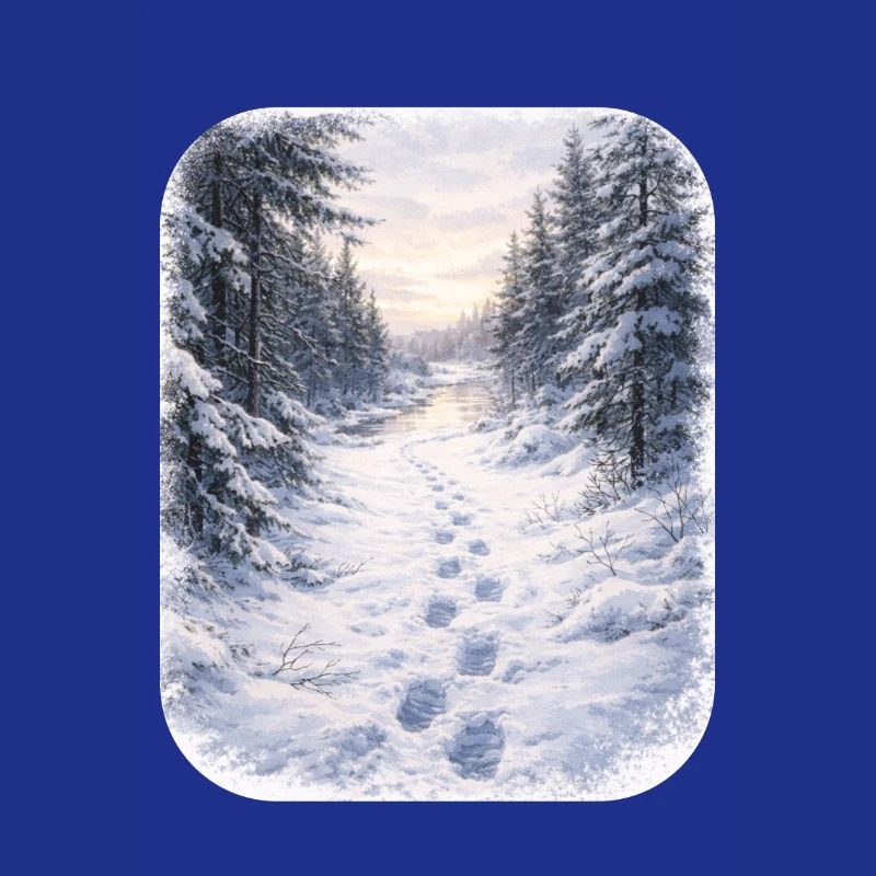 Winter Forest Path Morgenschein