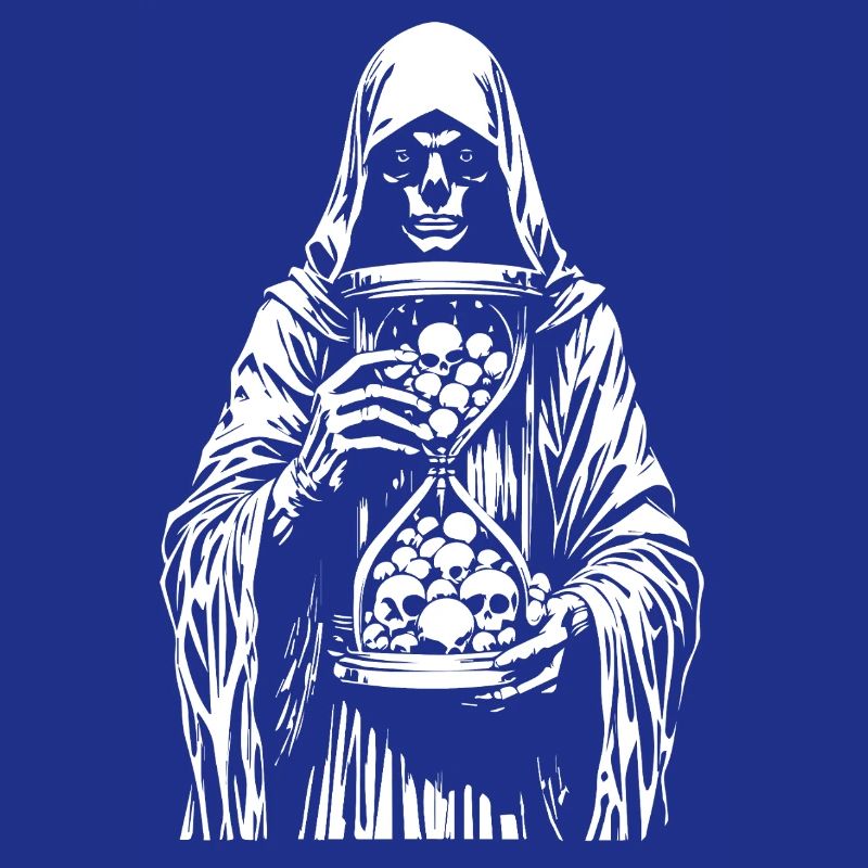 Sensenmann mit Schädeln