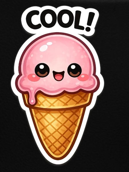 Kawaii Eiscreme Sticker
