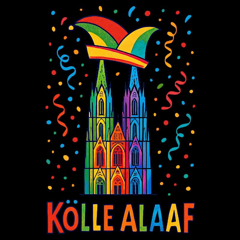 Kölle Alaaf Kostüm Kölner Dom Köln Karneval bunt