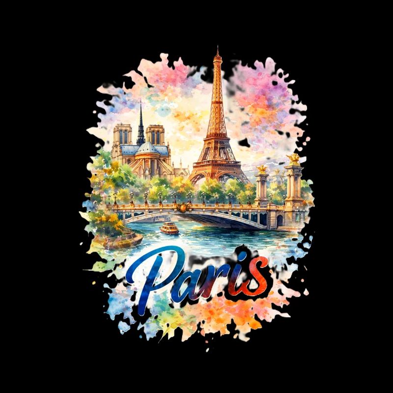 Paris Aquarell Skyline