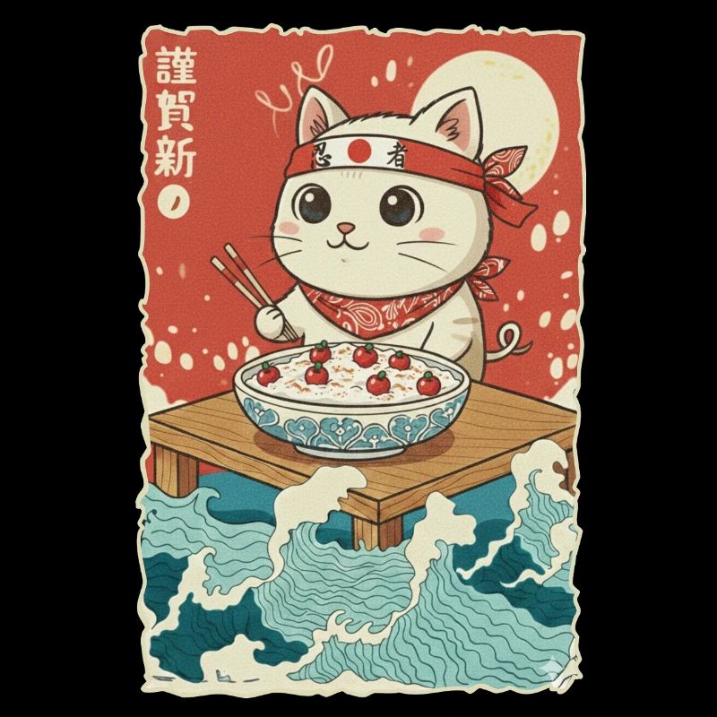 Bouillie de semoule au chat de Kawaii
