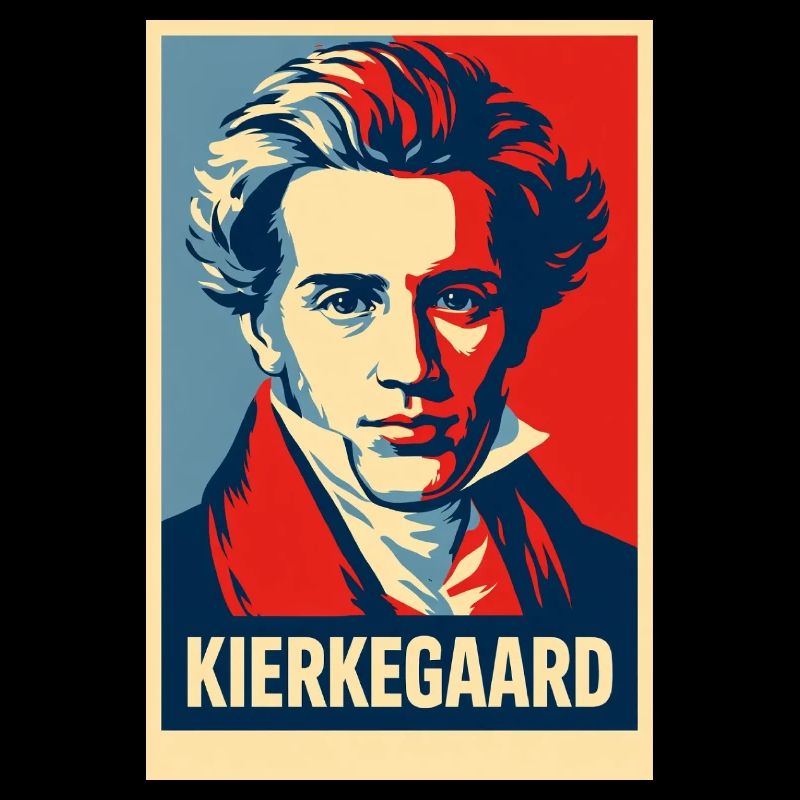 Kierkegaard Pop Art Portrait