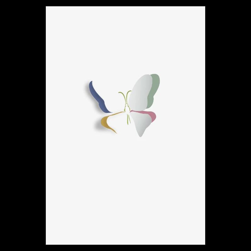Design minimaliste esthétique papillon