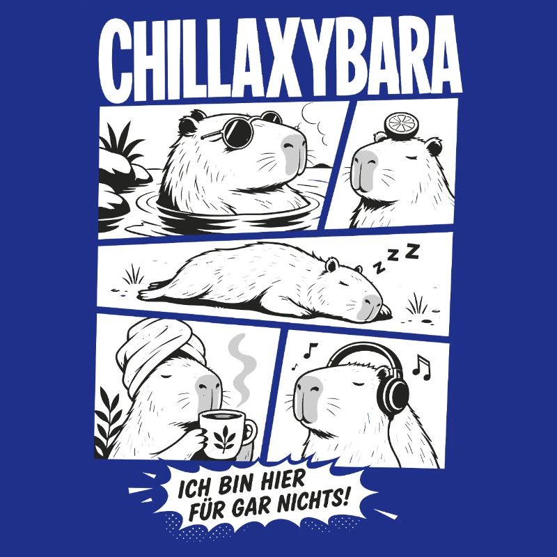 Chillax Capybara Lustiger Comic Stil