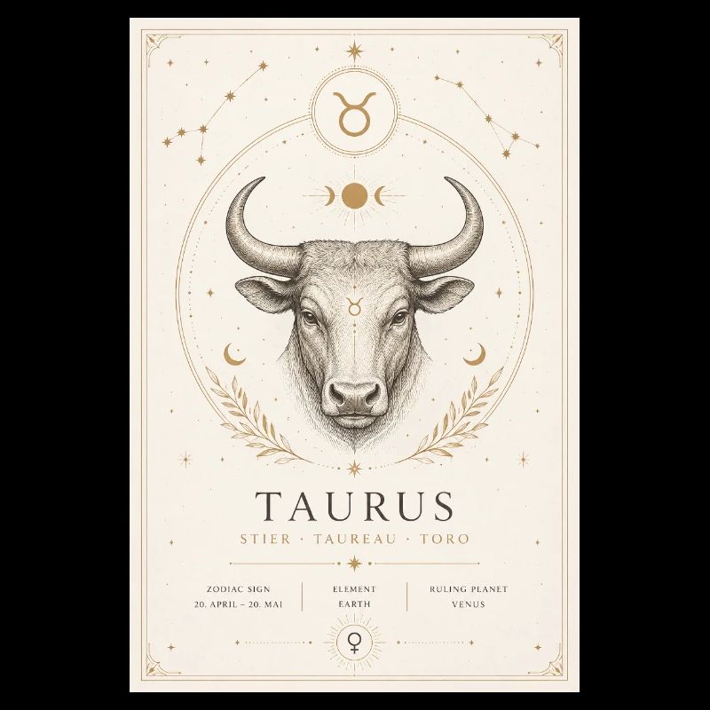 Stier Sternzeichen Kosmos-Illustration